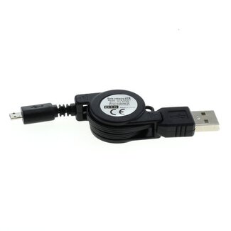 S-Impuls USB Micro B auf USB-A ausziehbares Kabel - USB 2.0 - bis 1A / schwarz - 0,80 m