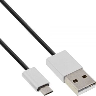 InLine InLine USB Micro-B auf USB-A Kabel - USB 2.0 - 2A - Schwarz - 3 Meter