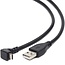 USB Micro B Winkelstecker auf USB-A Kabel - USB 2.0 - bis 2A / Schwarz - 1 Meter