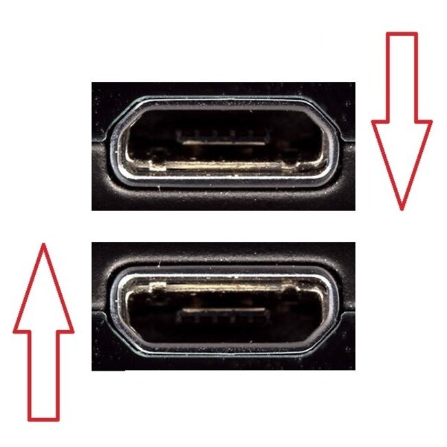 USB Micro B Winkelstecker auf USB-A Kabel - USB 2.0 - bis 2A / Schwarz - 1 Meter