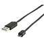 USB Micro B auf USB-A Flachkabel - USB 2.0 - bis 1A / Schwarz - 1 Meter