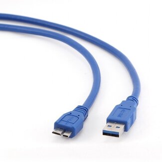 Cablexpert USB Micro-auf USB-A Kabel - USB 3.0 - bis 0,9A / Blau - 3 Meter