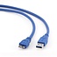 USB Micro-zu USB-A Kabel - USB 3.0 - bis 0,9A / Blau - 5 Meter
