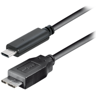 Roline USB Micro B auf USB-C Kabel - USB 3.1 Gen 1 - bis 2A / schwarz - 0,5 m