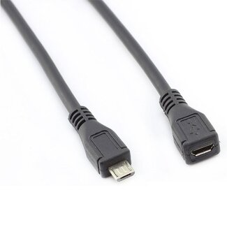 OTB USB Micro B Verlängerungskabel - USB 2.0 - bis 1A - Schwarz - 2 Meter