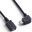 USB Micro B Winkel Verlängerungskabel - USB 2.0 - bis 1A / Schwarz - 0,25 m