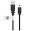 USB Mini B auf USB-A Kabel - USB 2.0 zertifiziert - bis 1A / schwarz - 1,8 Meter