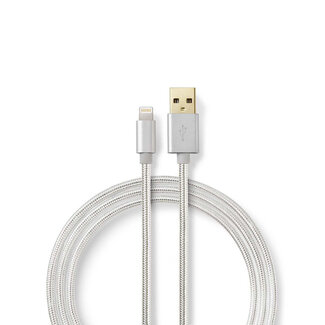 Nedis Nedis Premium 8-Pin Lightning auf USB-A Kabel - USB 2.0 - bis 3A - Aluminium - 1 Meter