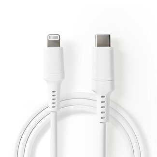 Nedis Nedis 8-Pin Lightning auf USB-C Kabel - USB 2.0 - 20V/3A - Weiß - 1 Meter