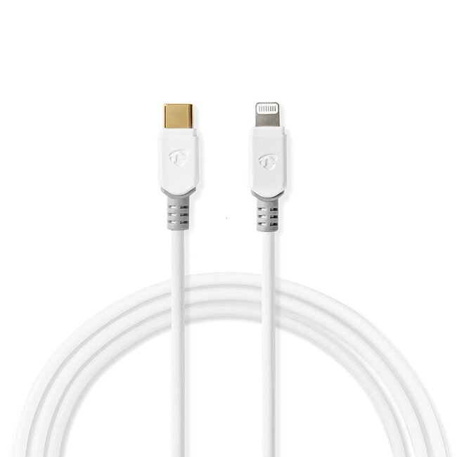 Nedis 8-Pin Lightning auf USB-C Kabel - USB 2.0 - 20V/3A - Weiß - 1 Meter
