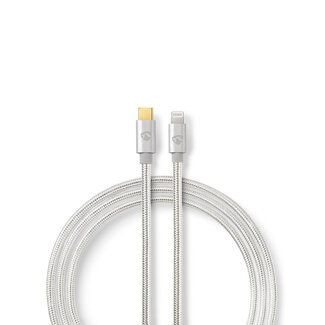 Nedis Nedis Premium 8-Pin Lightning auf USB-C Kabel - USB 2.0 - 20V/3A - Aluminium - 1 Meter