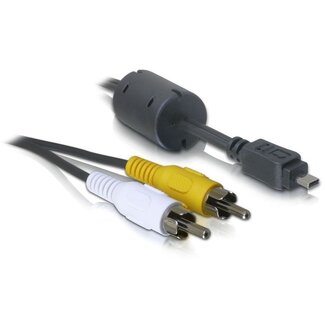 DeLOCK 8-polige Kamera-zu-Cinch AV-Kabel schwarz 1,5 m