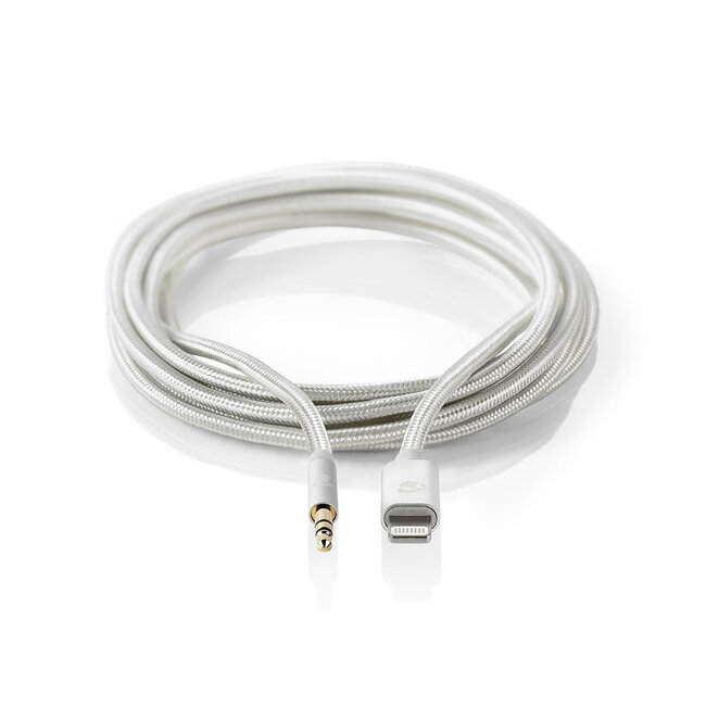 Nedis Premium 8-Pin Lightning auf 3,5mm Klinke Audiokabel Aluminium - 1 Meter