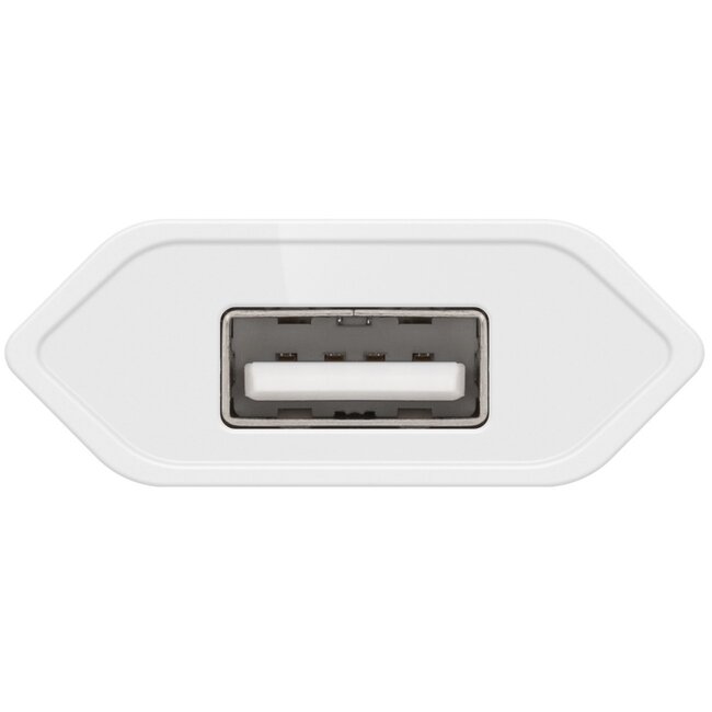 Goobay USB Heimladegerät 1 Port - gerade/flach - 1A / weiß