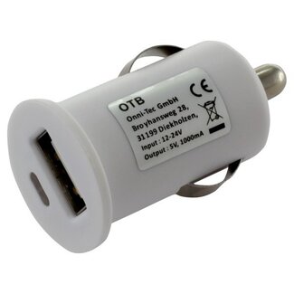 OTB USB Auto-Ladegerät 1 Port - kompakt - 1A / weiß