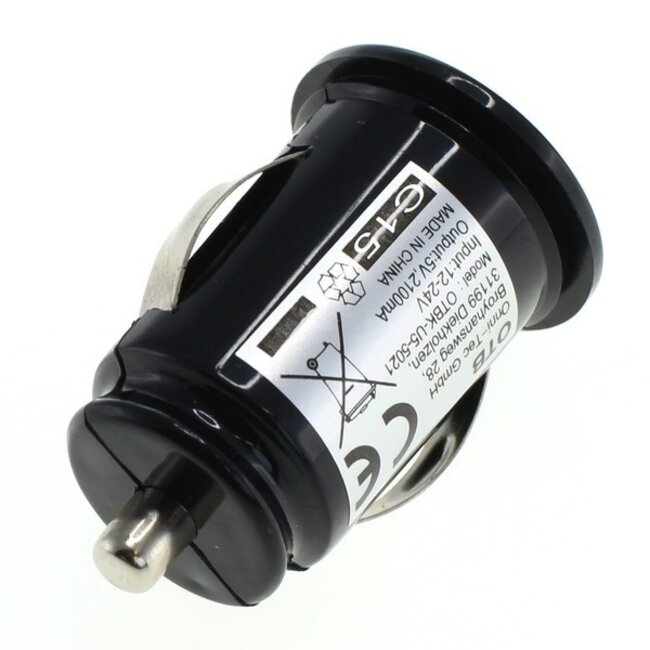 USB Auto-Ladegerät mit 2 Anschlüssen - Smart IC - 2,1A / Schwarz