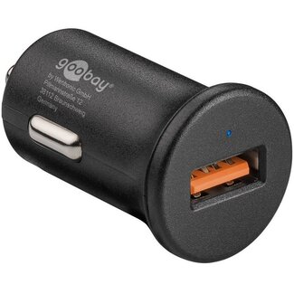 Goobay Goobay USB Auto-Ladegerät 1 Port - Quick Charge 3.0 - 3A / Schwarz