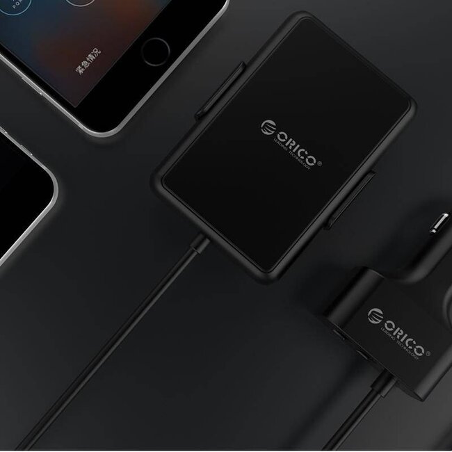 Orico 5-Port USB Auto-Ladegerät - Quick Charge 3.0 - Smart IC - 10,4A / Schwarz