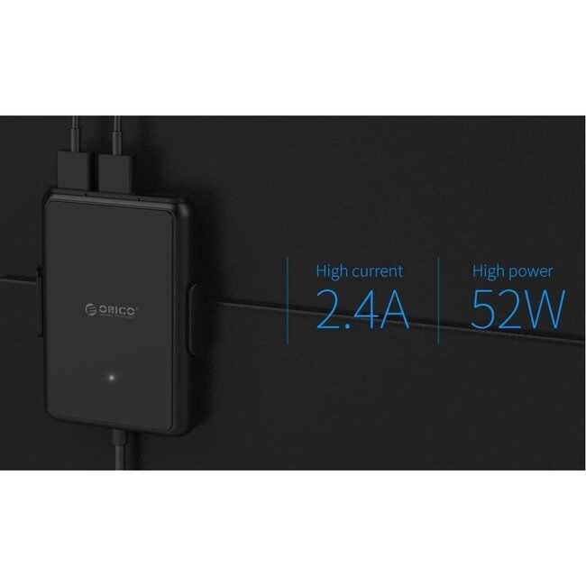 Orico 5-Port USB Auto-Ladegerät - Quick Charge 3.0 - Smart IC - 10,4A / Schwarz