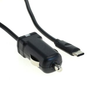 OTB USB-C Auto-Ladegerät mit festem Kabel - 3A / Schwarz - 1,1 m