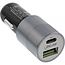 InLine Kfz-Ladegerät mit 1 USB-C & 1 USB-A - Quick Charge 3.0 - 6A / Silber