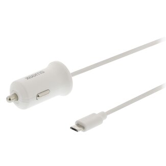 Sweex Sweex USB Micro Auto-Ladegerät - 2,4A / Weiß - 1 Meter