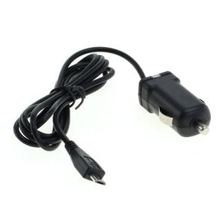OTB USB Micro B Auto-Ladegerät mit festem Kabel - 1A / Schwarz - 1,2 Meter
