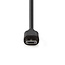 Nedis USB Micro B Autoladegerät mit festem Kabel - 2,4A / Schwarz - 1 Meter