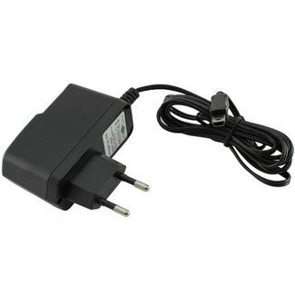 VHBW USB Mini B Heimladegerät mit festem Kabel - 2A / Schwarz - 1,2 Meter