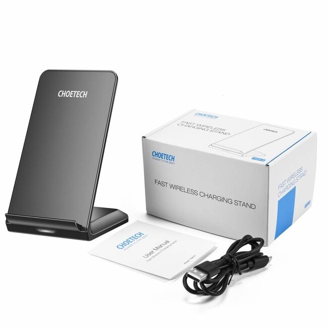 Choetech Fast Charging kabelloses Ladegerät mit Qi-Technologie - 2A/10W, schwarz