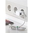 USB-A Heimladegerät mit 2 Ports und separatem 8-Pin Lightning-USB-Kabel - Smart IC - 2,4A / Weiß - 1 Meter