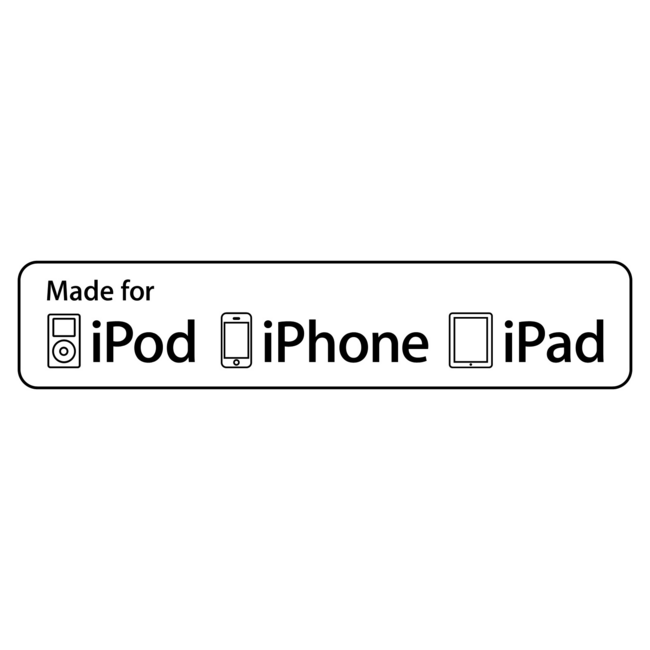 Mobiparts USB-A Autoladegerät mit 2 Ports und 8-Pin Lightning Kabel - Smart IC - 2,4A / Schwarz - 1 Meter