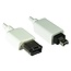 Premium FireWire 400 Kabel mit 4-Pin auf 6-Pin Anschluss / Weiß - 1 Meter