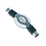 FireWire 400 ausziehbares Kabel mit 6-Pin auf 6-Pin Steckern, schwarz - 1 Meter