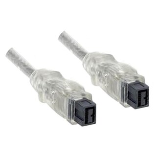 DINIC Premium FireWire 800 Kabel 9-polig - Transparent - 2 Meter