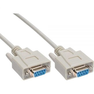 InLine Premium RS232 Nullmodemkabel 9-pol SUB-D (w) - 9-pol SUB-D (w) / vergossene Stecker - 10 Meter