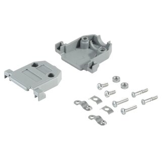 S-Impuls Gehäuse für 15-poligen Gameport SUB-D Stecker - Kunststoff / Grau