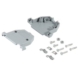 S-Impuls Gehäuse für 25-poligen RS232 SUB-D Stecker - Kunststoff, grau