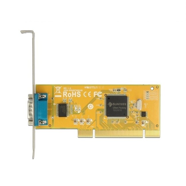 DeLOCK RS232 PCI-Karte mit 1x 9-poligem SUB-D Anschluss und Low Profile Halterung