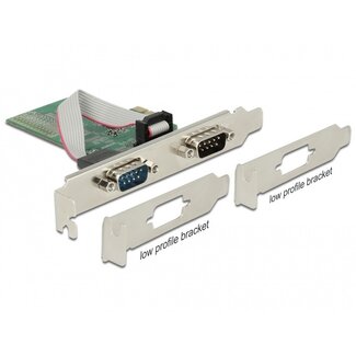 DeLOCK DeLOCK RS232 PCI-Express Karte mit 2x 9-poligen SUB-D Ports und Low Profile Halterungen