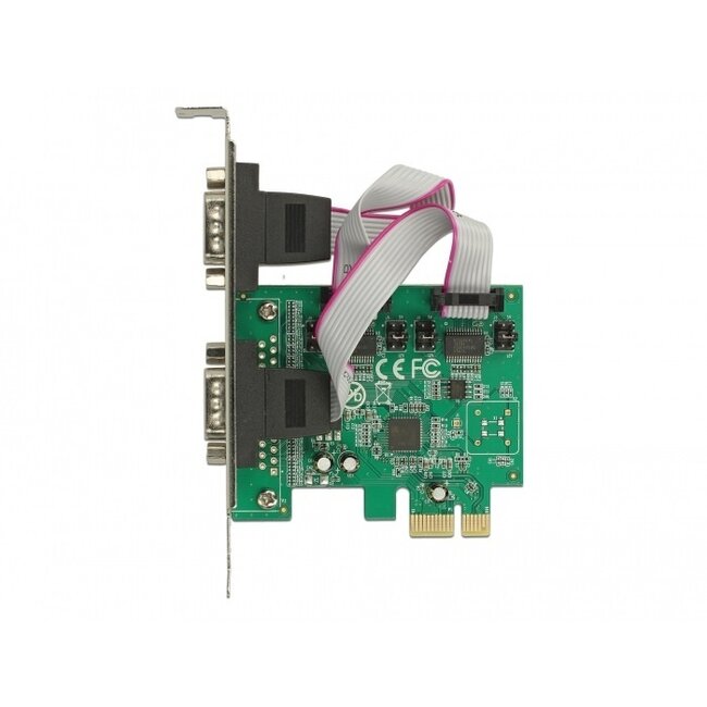 DeLOCK RS232 PCI-Express Karte mit 2x 9-poligen SUB-D Ports und Low Profile Halterungen