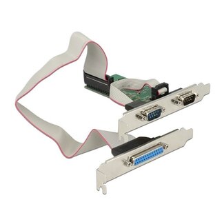 DeLOCK DeLOCK PCI-Express Karte mit 2x 9-pol SUB-D & 1x 25-pol SUB-D, Low Profile