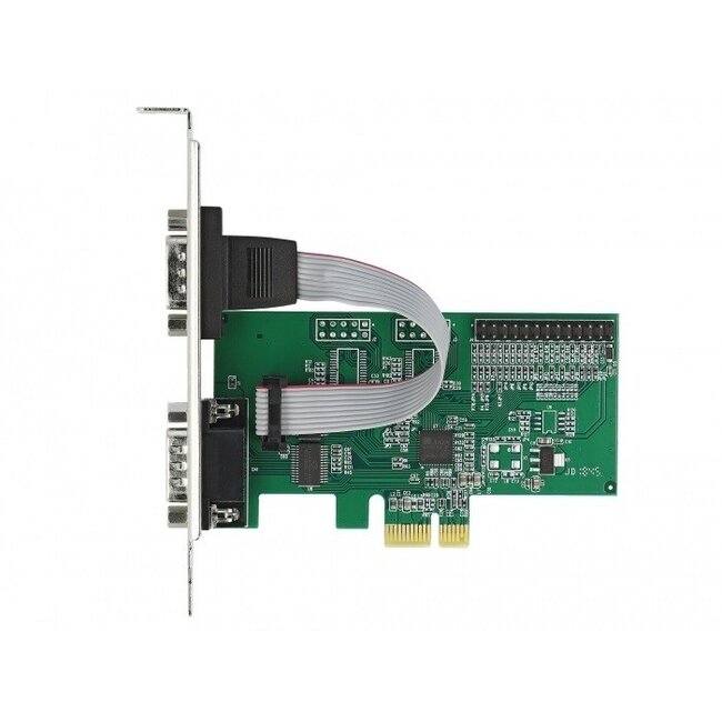 DeLOCK PCI-Express Karte mit 2x 9-pol SUB-D & 1x 25-pol SUB-D, Low Profile