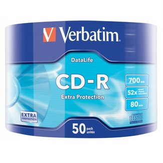 Verbatim Verbatim CD-R Rohlinge auf Spindel - 52x - 700 MB / 80 Min. / 50 Stück