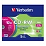 Verbatim CD-RW Rohlinge im Slim Case - 12x - 700 MB / 80 Min. - 5 Stück