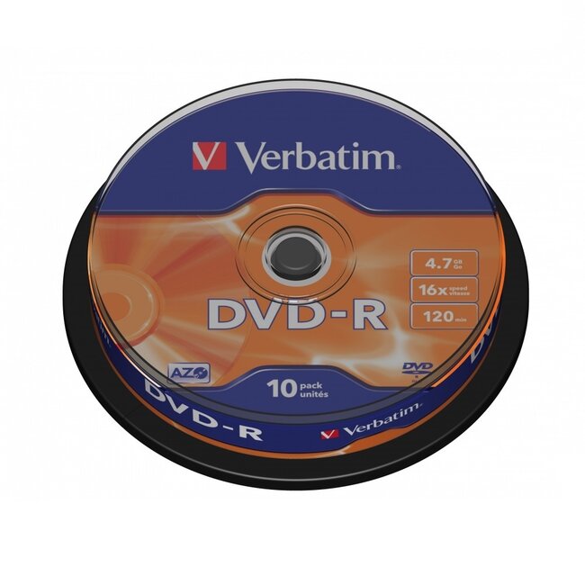 Verbatim DVD-R Rohlinge Spindel - 16x - 4,7 GB / 10 Stück