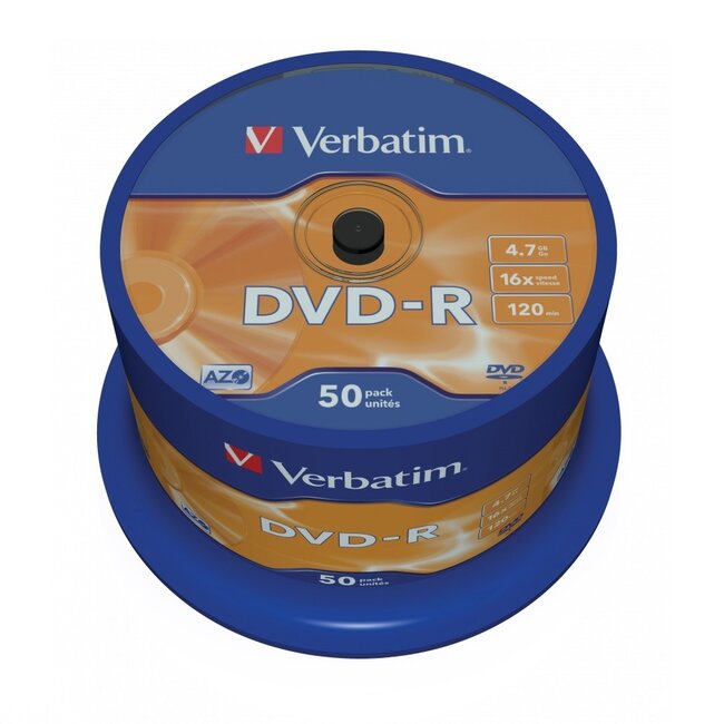 Verbatim DVD-R Rohlinge Spindel - 16x - 4,7 GB / 50 Stück