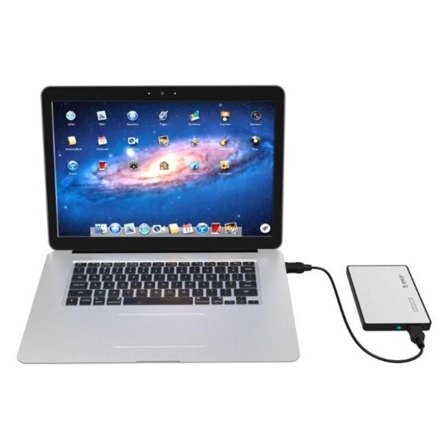 Orico 2,5'' SATA HDD/SSD Gehäuse - USB 3.0 (Micro USB) / Kunststoff / Silber