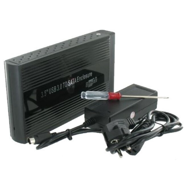 3,5'' SATA HDD Gehäuse - USB 3.0, Schwarz