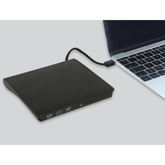 DeLOCK Gehäuse für 5,25'' Ultra Slim SATA Laufwerke (9,5mm) - USB 3.0 (USB-A) / Schwarz